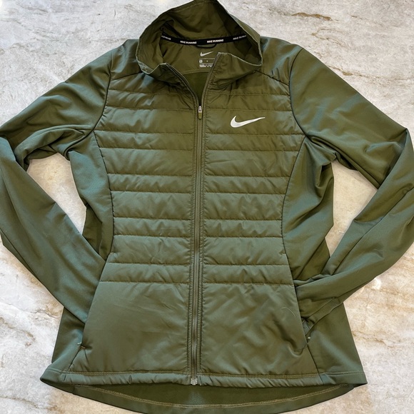 Nike Jackets & Blazers - Nike Women’s Running Jacket Medium Moss Green Lightweight Zip Up Activewear